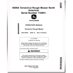 TerrainCut 9009A Rough Mowers (SN: from 110001) (North America) Operators Manual (OMUC46904)