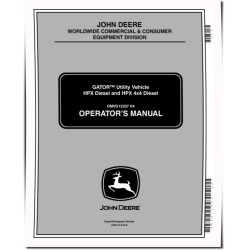 HPX 4x2 Diesel and HPX 4x4 Diesel Gator Utility Vehicles (SN: 010001 - 040000) (Export Edition) Operators Manual (OMVG12337)