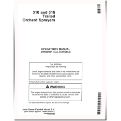 310 and 315 Orchand Trailed Sprayers (Europe) Operators Manual (OMWZ31001)