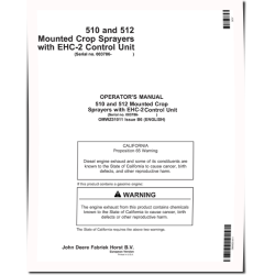 510 and 512 Mounted Sprayers w.EHC-2 Control Unit, SN:from 003786, Europe, Operators Manual (OMWZ51011)