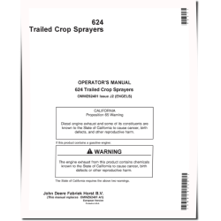 624 Trailed Crop Sprayers (Europe) Operators Manual (OMWZ62401)