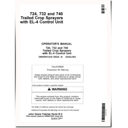 724, 732 and 740 Trailed Crop Sprayers with EL-4 Control Unit (Europe) Operators Manual (OMWZW13235)