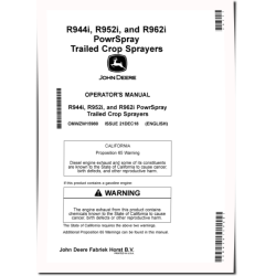 R944i, R952i and R962i Trailed Crop Sprayers (MY2015 - 2020) (Europe) Operators Manual (OMWZW15980)
