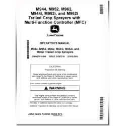M944, M944i, M952, M952i, M962 and M962i Trailed Crop Sprayers (up to MY2020) (Europe) Operators Manual (OMWZW16264)