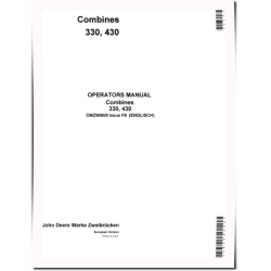 330 and 430 Combines (Europe) Operators Manual (OMZ90808)