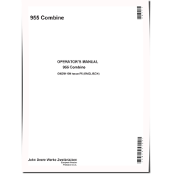 955 Combines (SN: up to 018097) (Europe) Operators Manual (OMZ91109)