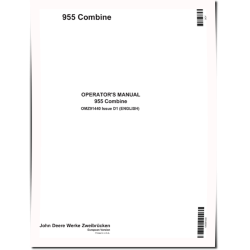 955 Combines (SN: from 018098) (Europe) Operators Manual (OMZ91440)