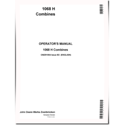 1068H Combines (SN: up to 044386) (Europe) Operators Manual (OMZ91554)