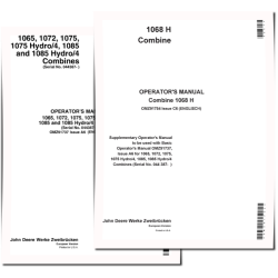 1068H Combines (SN: from 044387) (Europe) set of Operators Manuals (OMZ91754)
