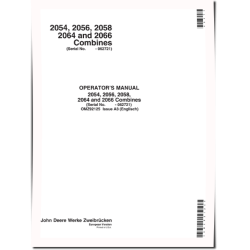 2054, 2056, 2058, 2064 and 2066 Combines (SN: up to 062721) (Europe) Operators Manual (OMZ92125)