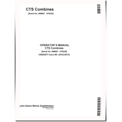 CTS Combines (SN: 068887 - 070230) (Europe) Operators Manual (OMZ92677)