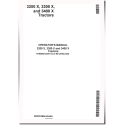 3200X, 3300X and 3400X Tractors (Europe) Operators Manual (RT6005012387)