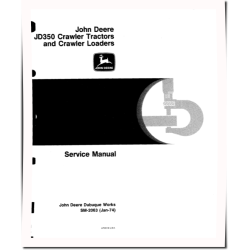 JD350 Crawler Tractors and JD350 Crawler Loaders Service Manual (SM2063)