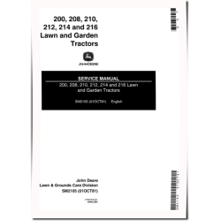 200, 208, 210, 212, 214 and 216 Lawn Tractors Technical Manual (SM2105)