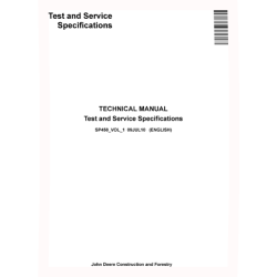 Test and Service Specifications Manual (SP458VOL1)