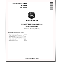 7760 (SN. up to 039000) Cotton Pickers Repair Manual (TM100019)