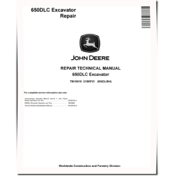 650DLC Crawler Excavators Repair Manual (TM10010)