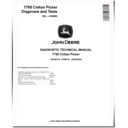 7760 (SN. up to 039000) Cotton Pickers Diagnostic Manual (TM100319)