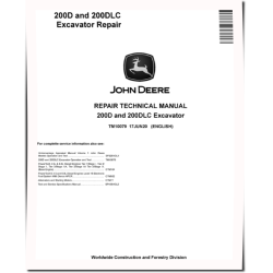200D and 200DLC Crawler Excavators Repair Manual (TM10079)