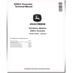 225DLC Crawler Excavators Operation and Test Manual (TM10082)