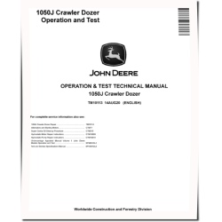 1050J Crawler Dozers Operation and Test Manual (TM10113)