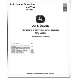 624J (SN. from 611797) 4WD Loaders Operation and Test Manual (TM10230)