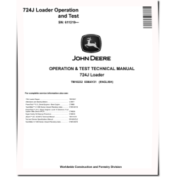 724J (SN. from 611219) 4WD Loaders Operation and Test Manual (TM10232)