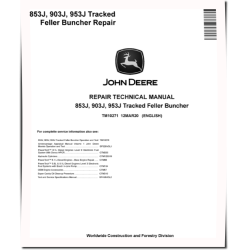 853J, 903J and 953J Tracked Feller Bunchers Repair Manual (TM10271)