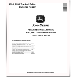 909J and 959J Tracked Feller Bunchers Repair Manual (TM10273)