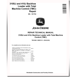 410J Backhoe Loaders and 310SJ Side Shift Loaders (SN. before 161702) with TMC Repair Manual (TM10282)