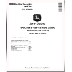 848H (SN: -630435) Grapple Skidders Operation and Test Manual (TM10287)