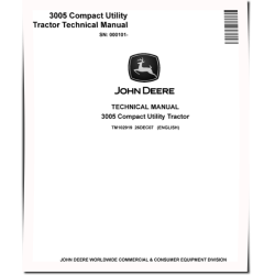 3005 (SN. from 000101) Compact Utility Tractors Technical Manual (TM102919)