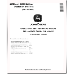 640H Cable Skidders and 648H Grapple Skidders Operation and Test Manual (TM10312)