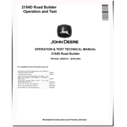 2154D Road Builders Operation and Test Manual (TM10322)