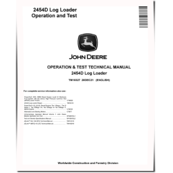2454D Log Loaders Operation and Test Manual (TM10327)