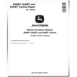 8295RT, 8320RT and 8345RT Tracked Tractors (SN. up to 902500) Repair Manual (TM104519)