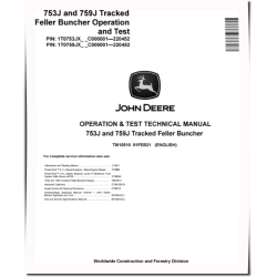 753J and 759J Tracked Feller Bunchers (SN:-220452) Operation and Test Manual (TM10510)