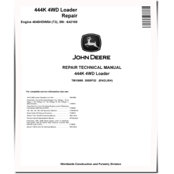 444K (SN. before 642100) 4WD Loaders with Tier3 Engine 4045HDW54 Repair Manual (TM10685)