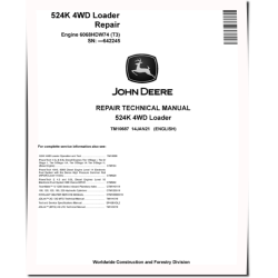 524K (SN. before 642245) 4WD Loaders with Tier3 Engine 6068HDW74 Repair Manual (TM10687)