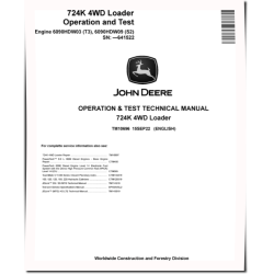 724K (SN. before 641522) 4WD Loaders with 6090HDW03 Tier3, 6090HDW09 Stage2 Engines Operation and Test Manual (TM10696)