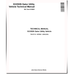 XUV825i Gator Utility Vehicles (SN: from 010001) Technical Manual (TM107119)