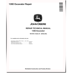 135D Crawler Excavators Repair Manual (TM10743)