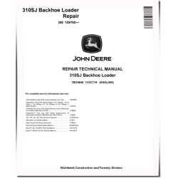 310SJ (SN. from 159760) Side Shift Backhoe Loaders Repair Manual (TM10849)