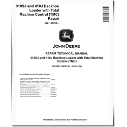 410J Backhoe Loaders and 310SJ Side Shift Loaders with TMC Repair Manual (TM10853)