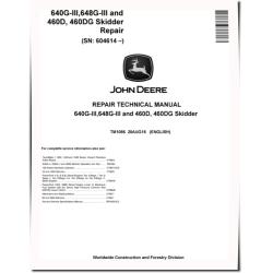 640G-III, Timberjack 460G Skidders, 648G-III and Timberjack 460DG Grapple Skidders Repair Manual (TM1086)