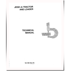 301A and JD301A Tractor Loaders Technical Manual (TM1088)
