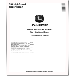 764 High Speed Dozers Repair Manual (TM11193)