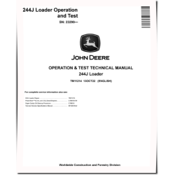 244J (SN. from 23290) Compact 4WD Loaders Operation and Test Manual (TM11214)