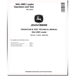 304J (SN. from 23372) Compact 4WD Loaders Operation and Test Manual (TM11216)