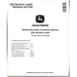 325J Backhoe Loaders Operation and Test Manual (TM11299)
